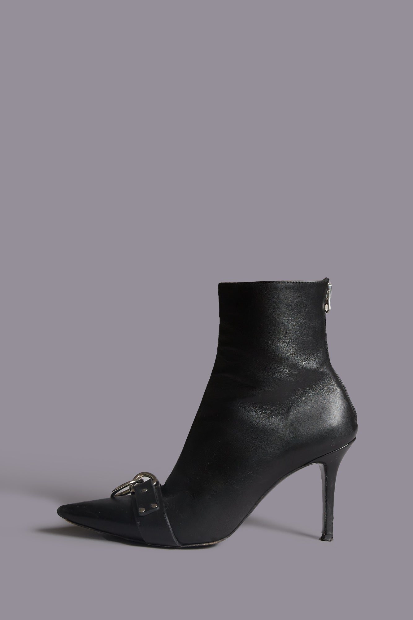 SID HEELED HARNESS BOOT - BLACK