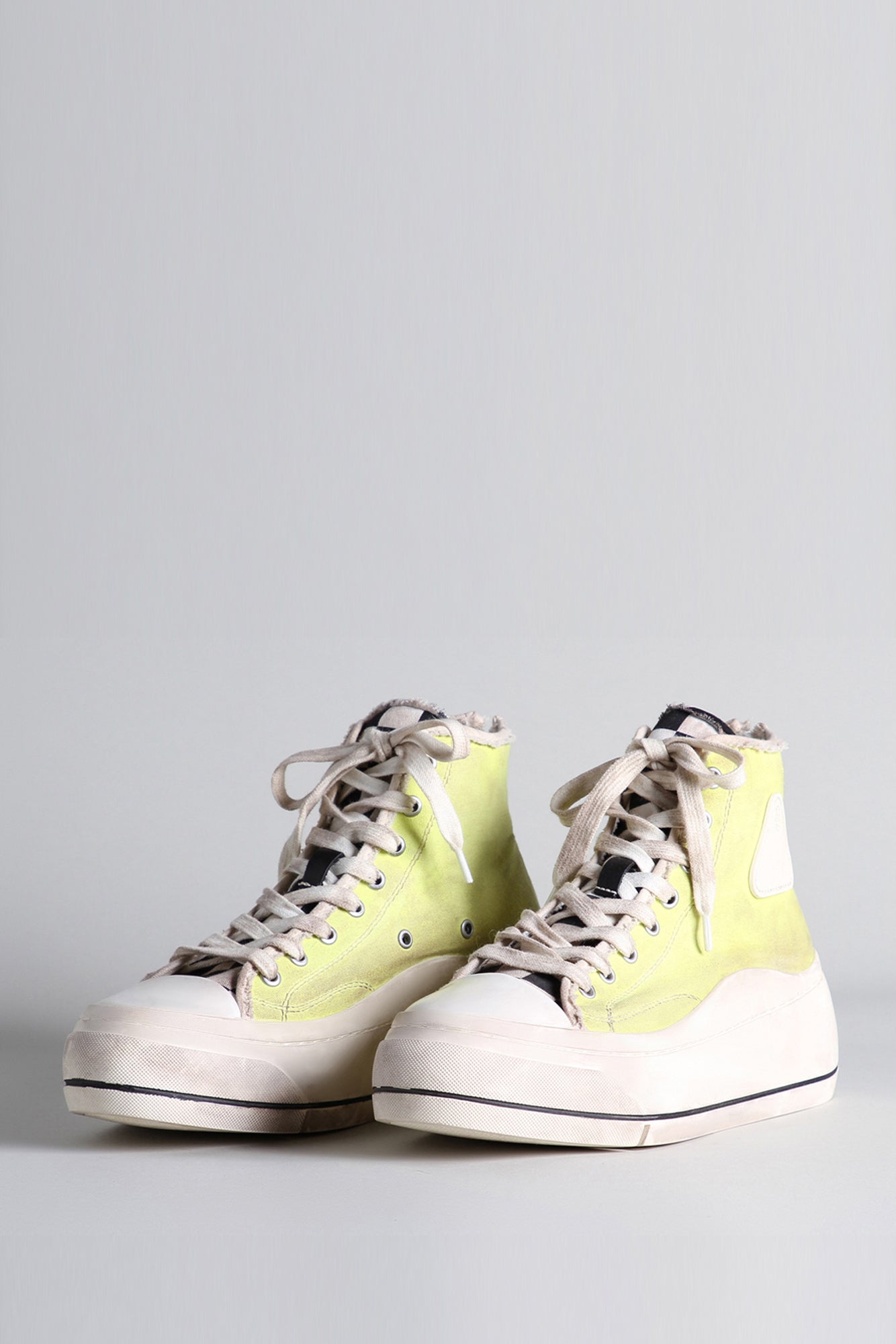 MEN'S KURT HIGH TOP SNEAKER - YELLOW GREEN & CHECKERBOARD