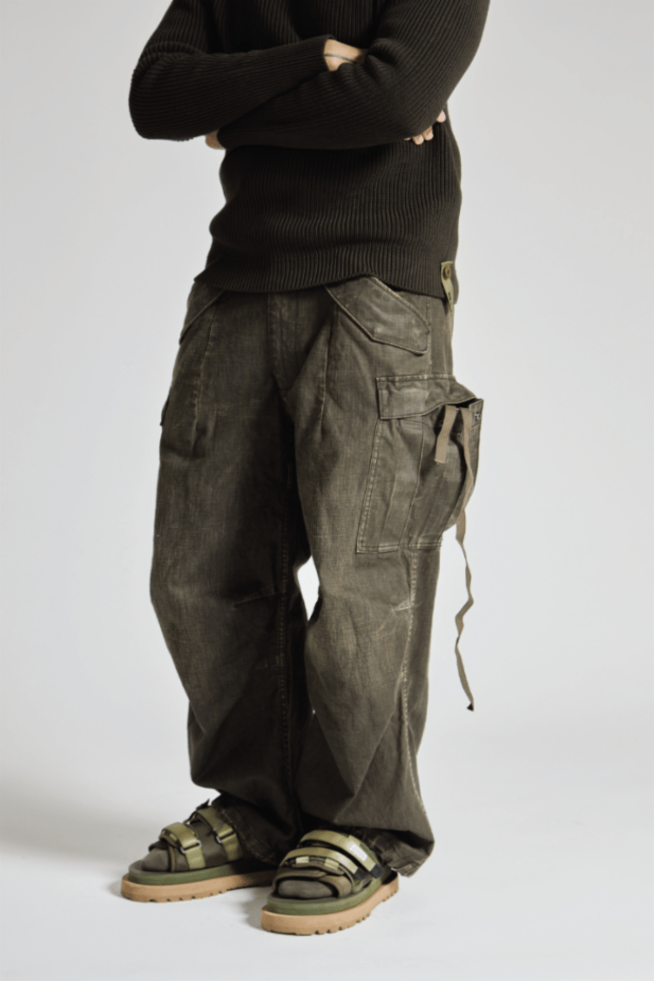 MARK MILITARY CARGO PANTS - BLACK CANVAS