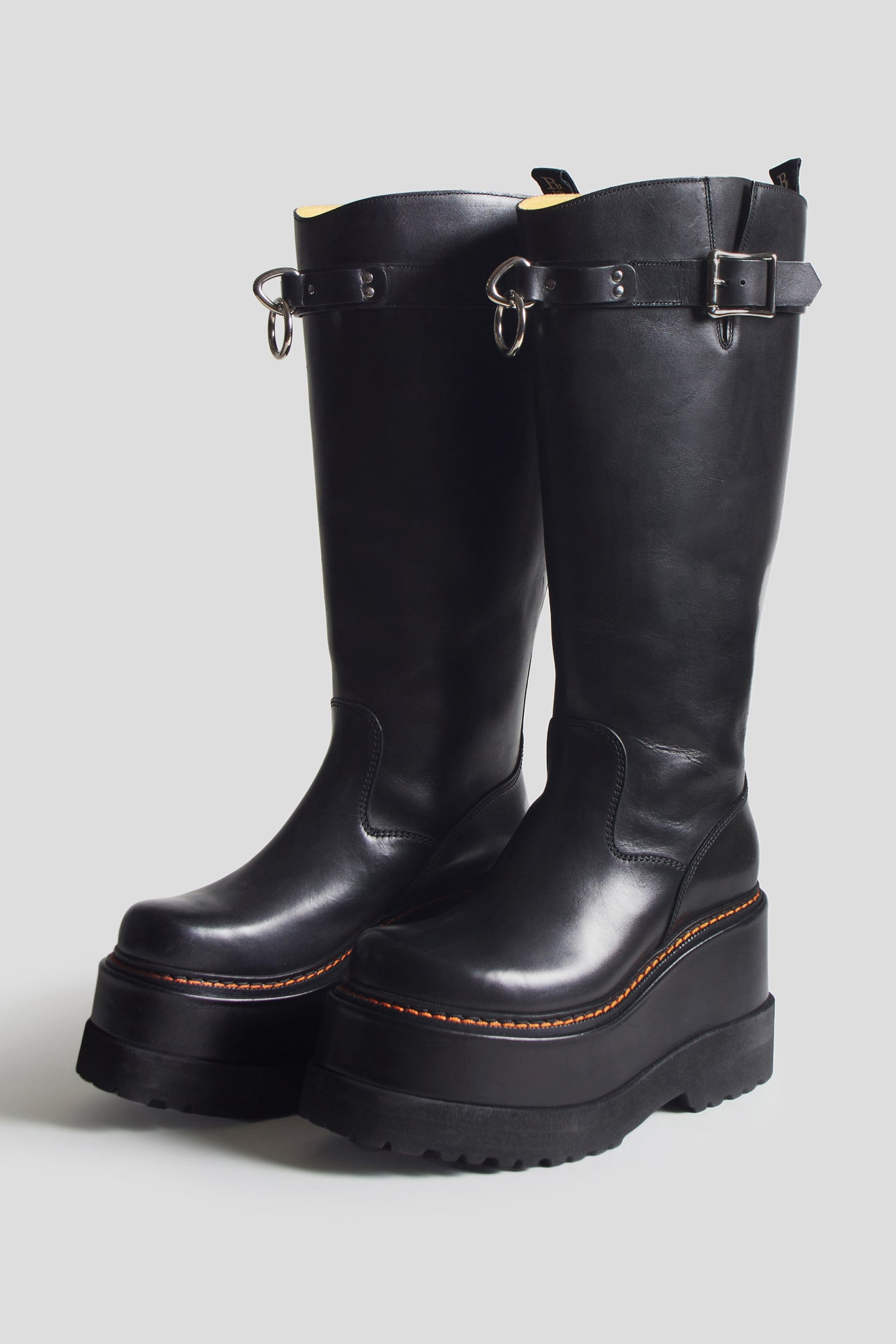 HARNESS ENGINEER PLATFORM BOOT - BLACK